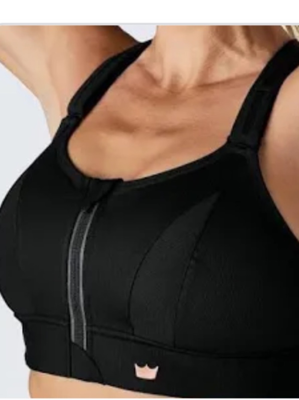 SHEFIT BLACK SPORTS BRA SZ 2 LUXE